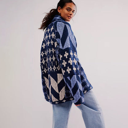 Evangelia | Button-Down Oversized Fit Elegant Cardigan