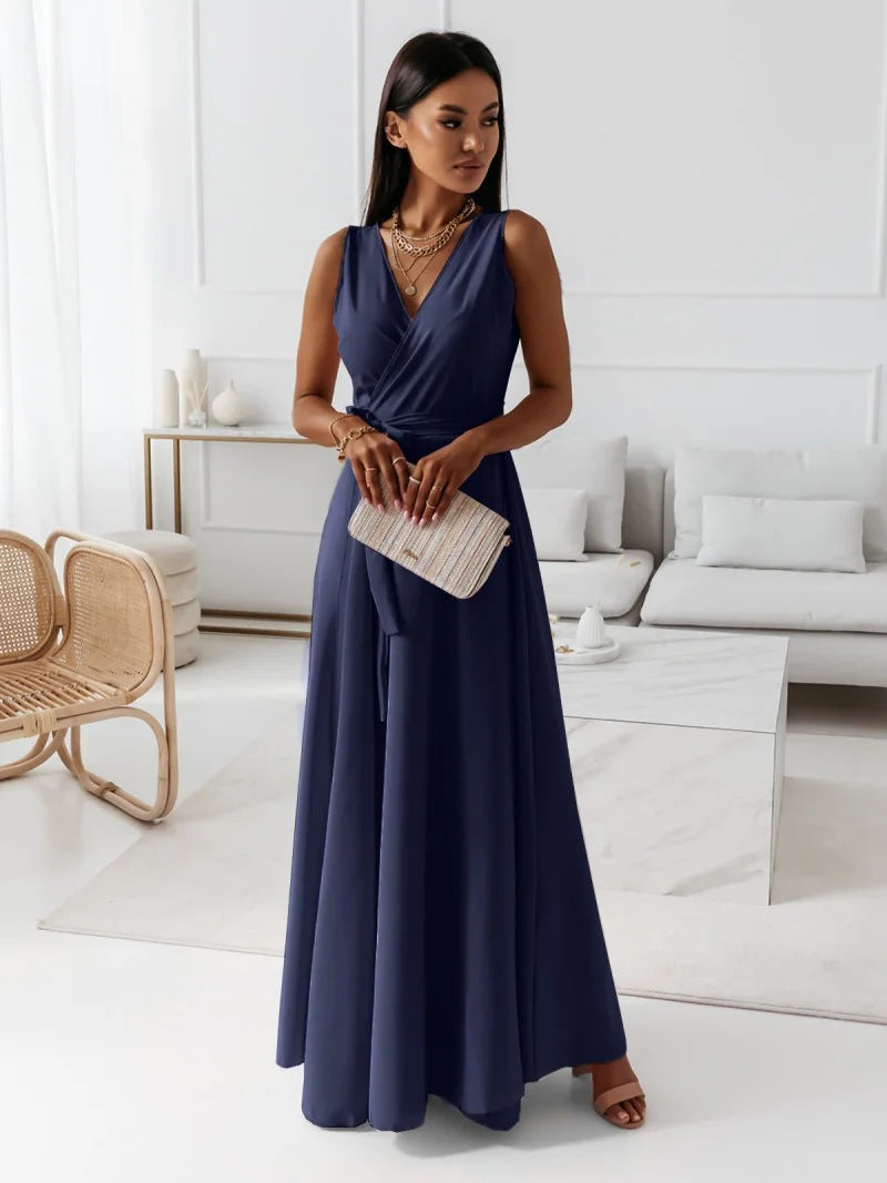Poppy | Women's Elegant Wrap Maxi Wedding Guest Dress