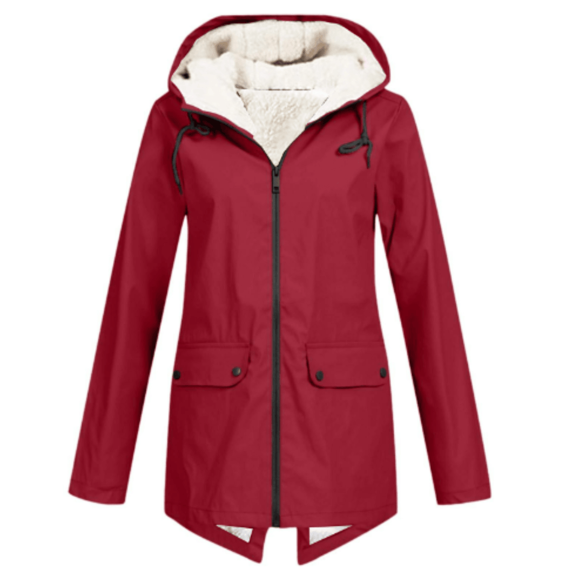 Harper | Waterproof Sherpa-Lined Hooded Rain Jacket