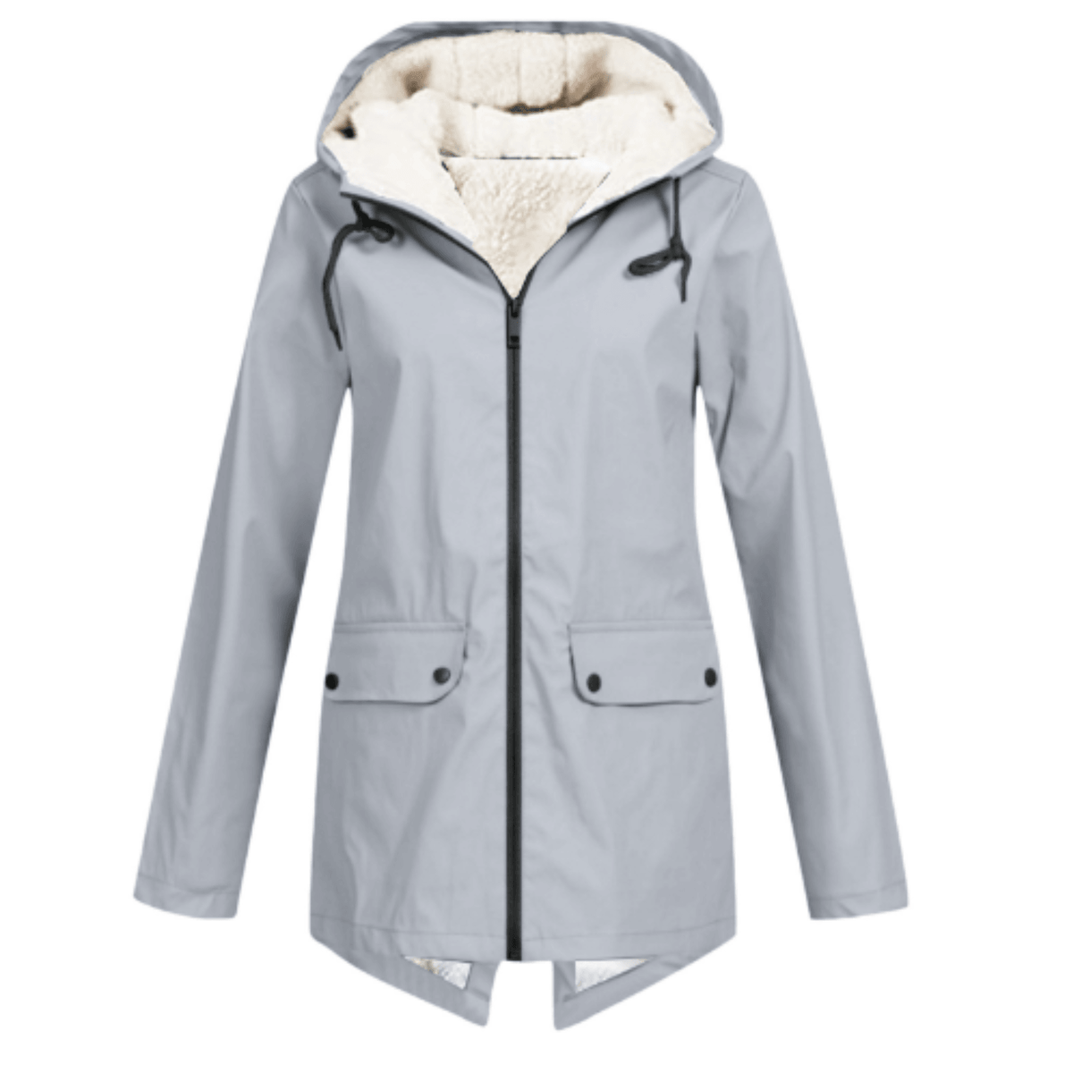 Harper | Waterproof Sherpa-Lined Hooded Rain Jacket