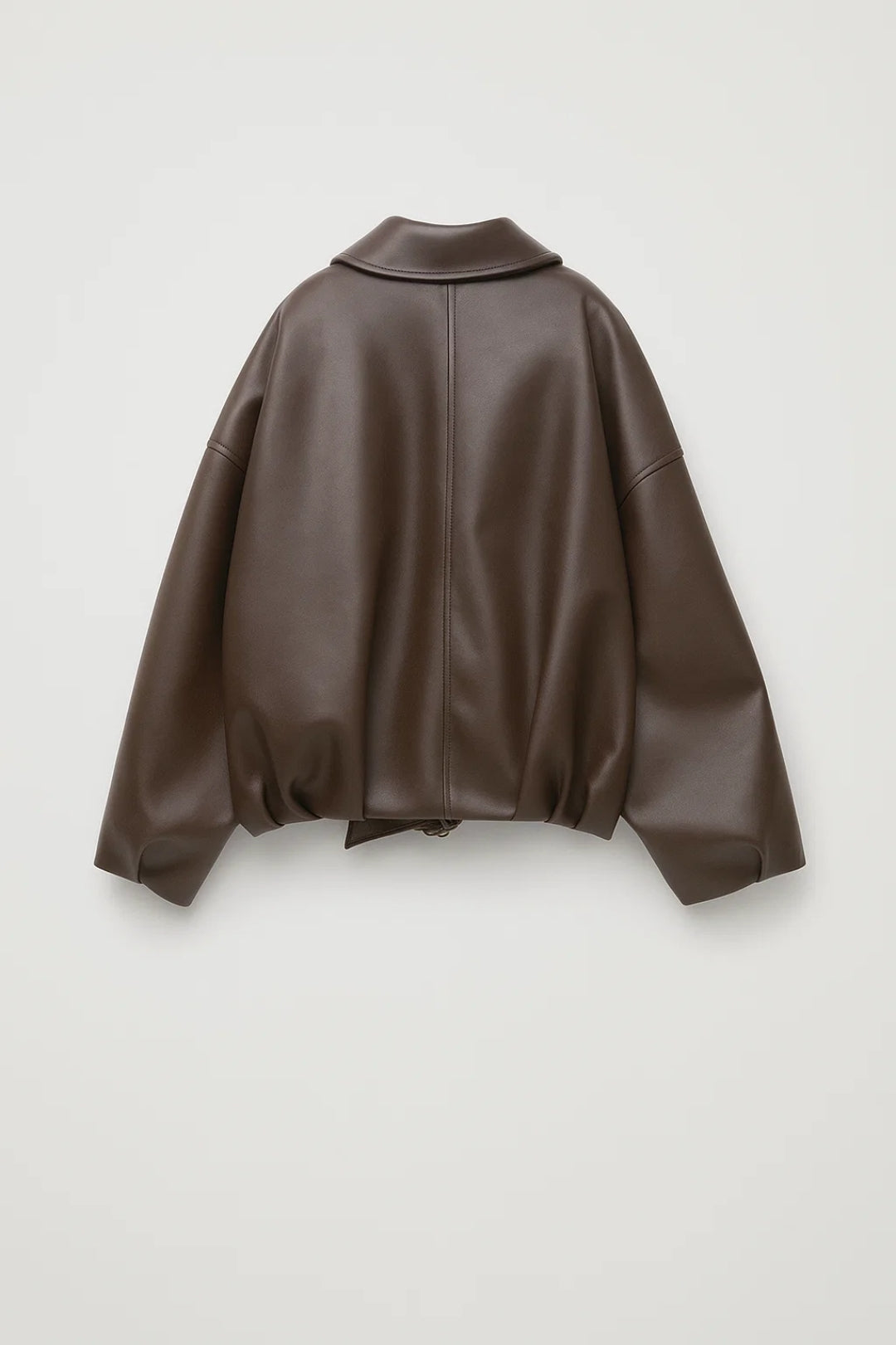 Leather Jacket for Women | Oversized Belted Zip-Front