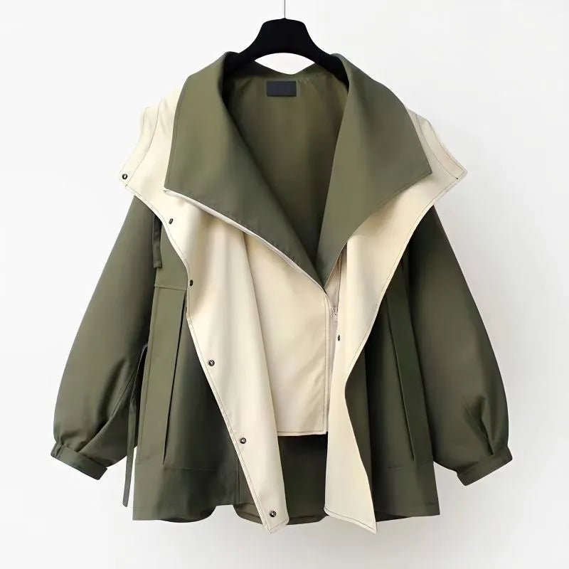 Lize | Elegant Oversized Windbreaker Rain Jacket