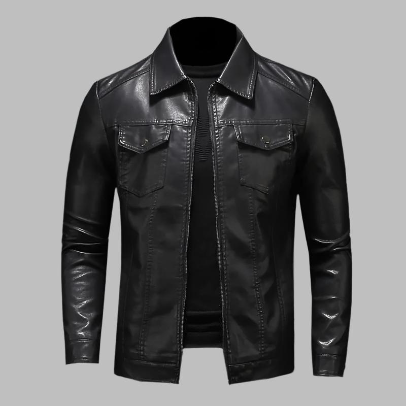 Barnaby | Classic Genuine Leather Zip Jacket