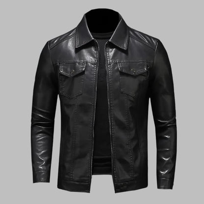 Barnaby | Classic Genuine Leather Zip Jacket