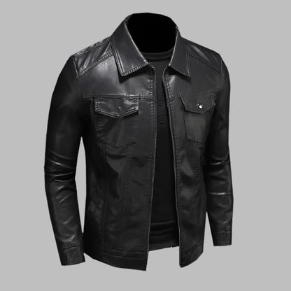 Barnaby | Classic Genuine Leather Zip Jacket