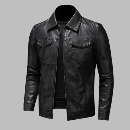 Barnaby | Classic Genuine Leather Zip Jacket