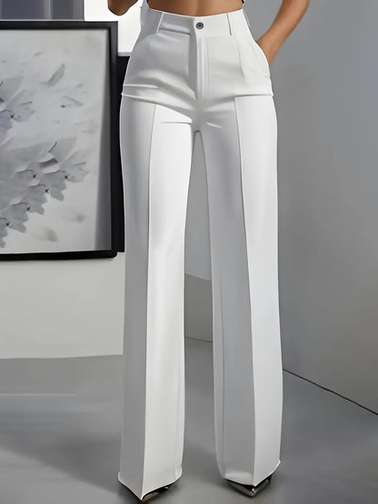 Florence | Polished Wide Leg Tailored Trousers