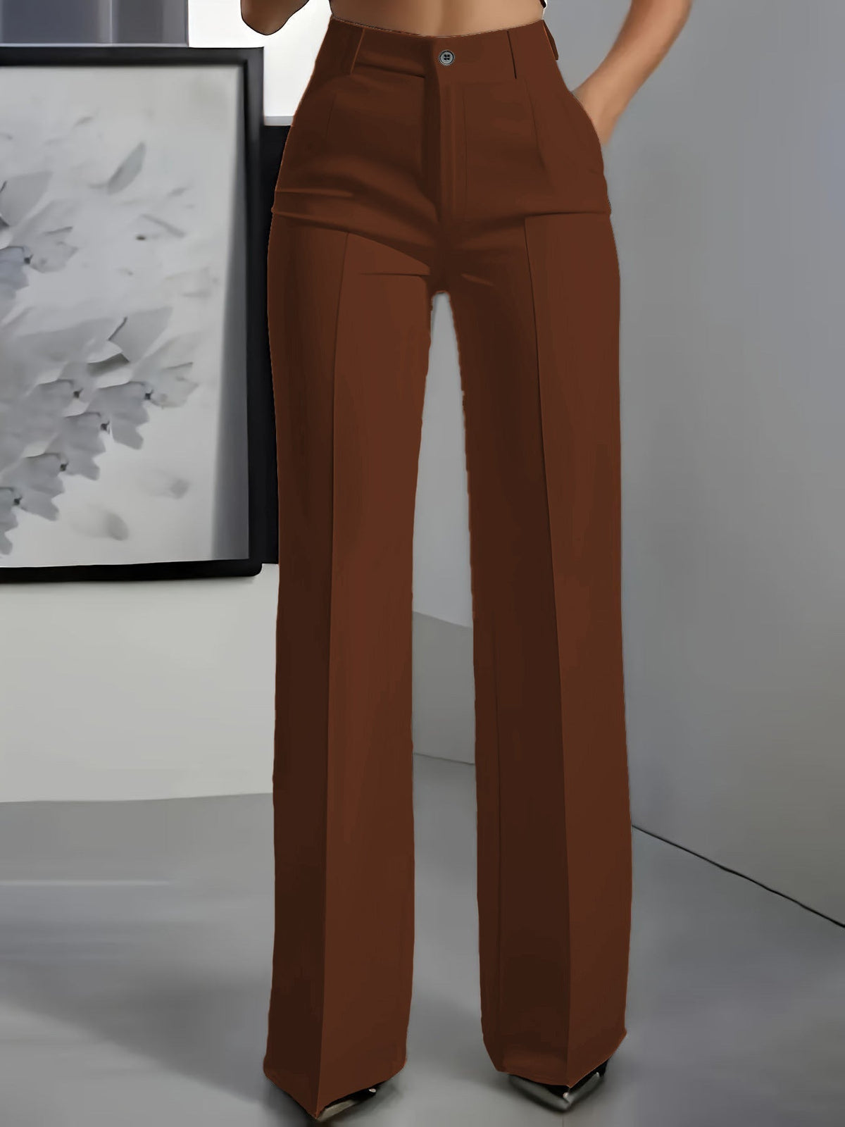 Florence | Polished Wide Leg Tailored Trousers