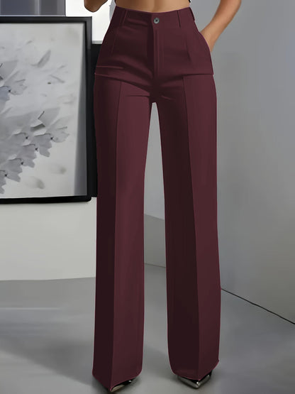Florence | Polished Wide Leg Tailored Trousers