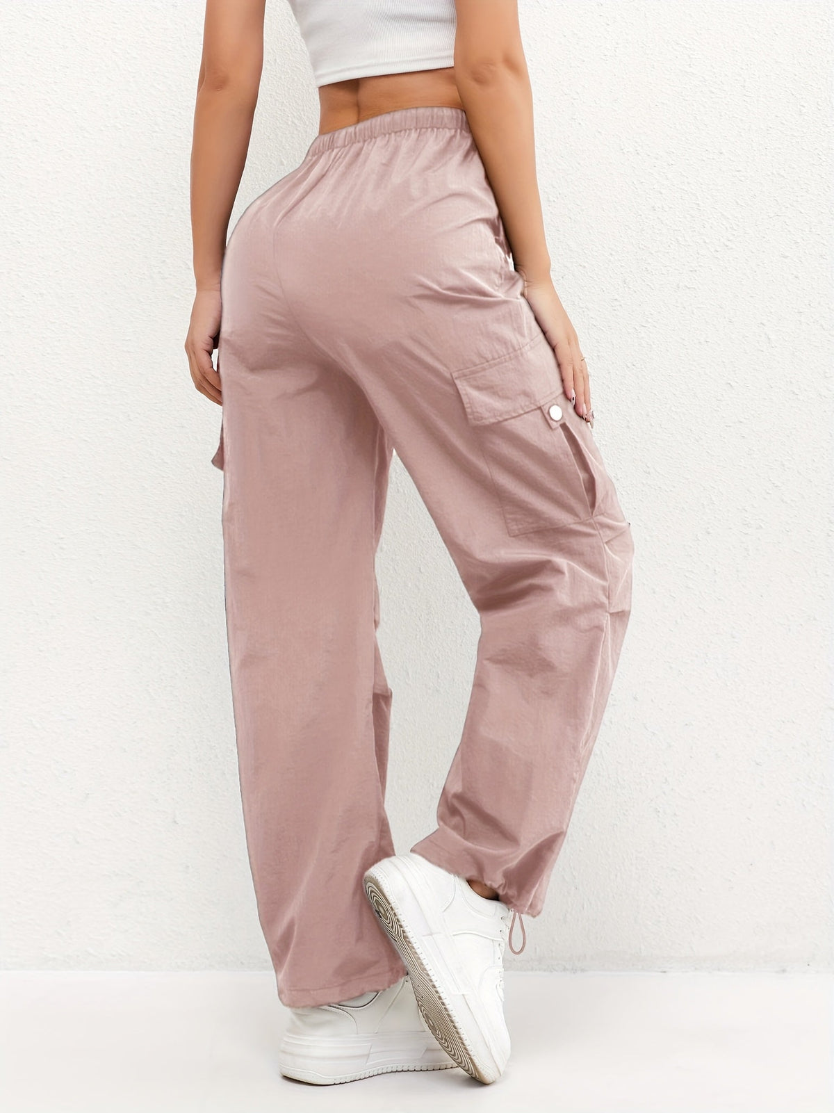 Ginny | Relaxed Cargo Trousers with Drawstring Hem