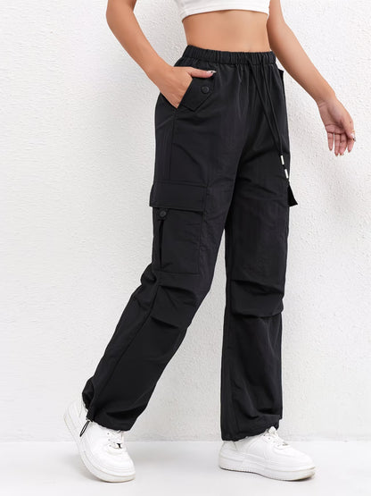 Ginny | Relaxed Cargo Trousers with Drawstring Hem