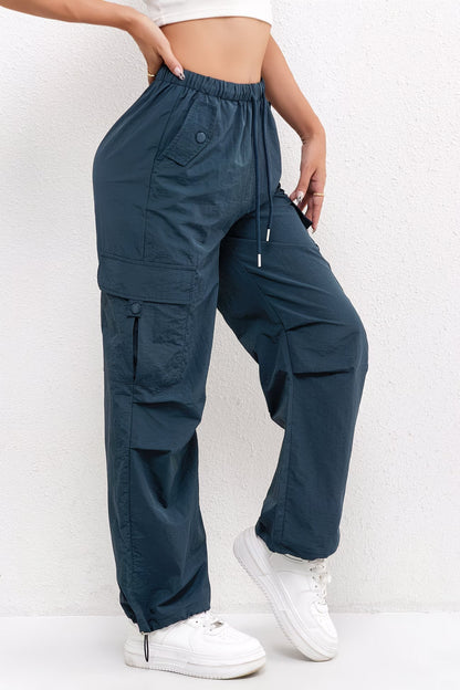 Ginny | Relaxed Cargo Trousers with Drawstring Hem