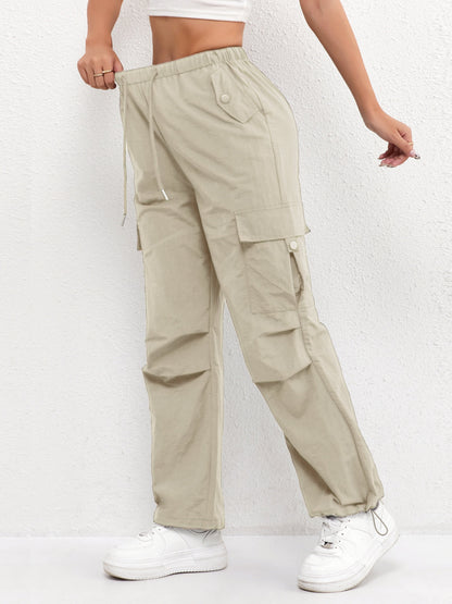 Ginny | Relaxed Cargo Trousers with Drawstring Hem