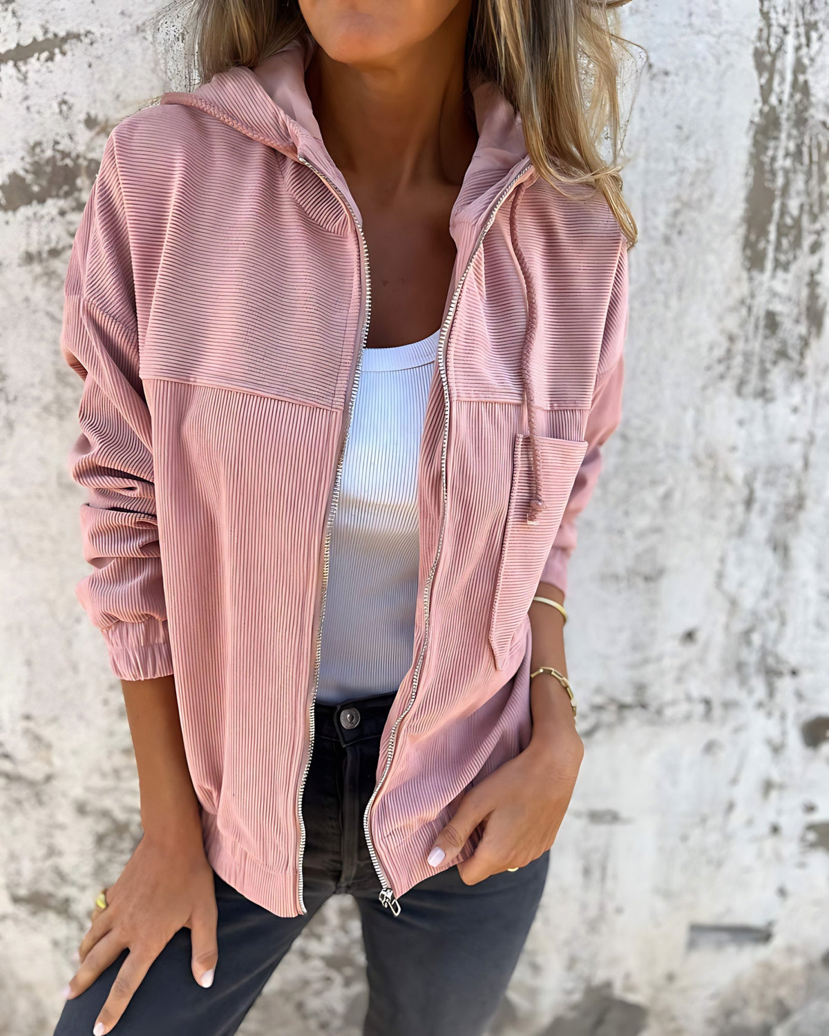 Emma | Relaxed Elegant Hooded Lightweight Jacket