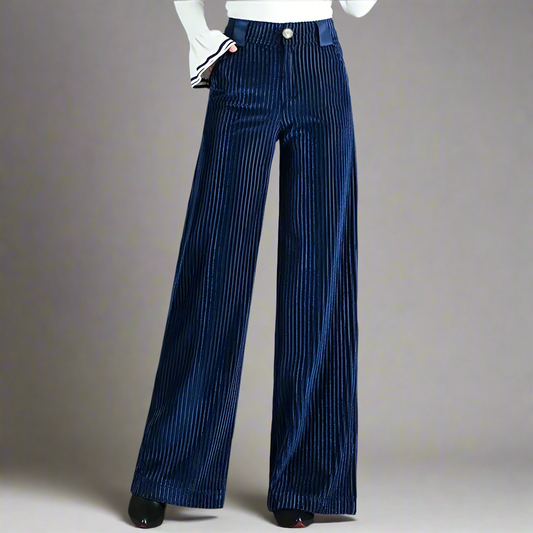 Harriet | Elegant Wide Leg Corduroy Trousers