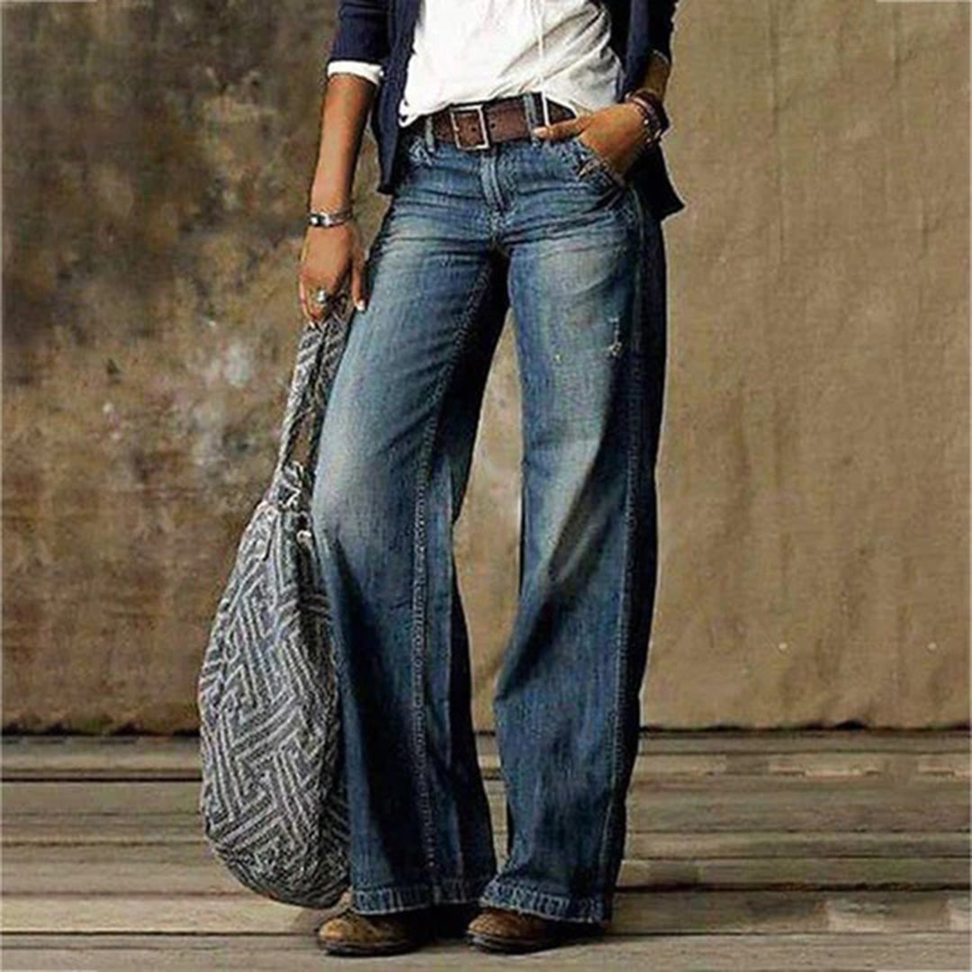 Hetty | Vintage Wash Wide Leg Jeans