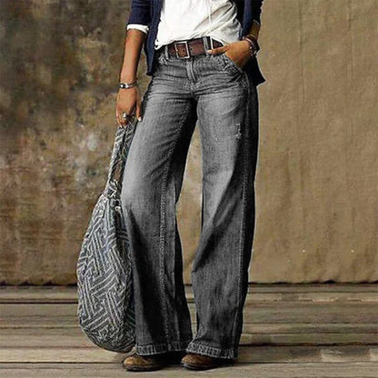 Hetty | Vintage Wash Wide Leg Jeans