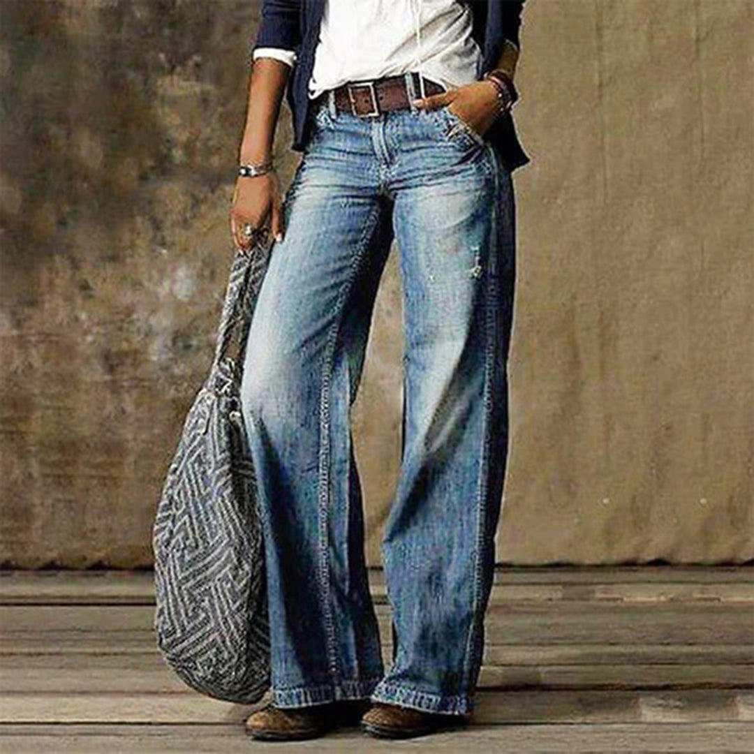 Hetty | Vintage Wash Wide Leg Jeans