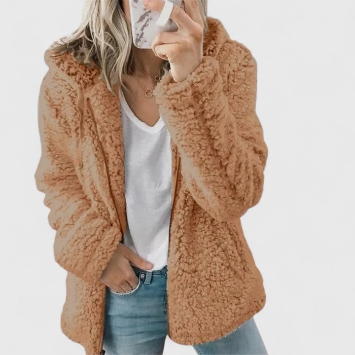 Maeve | Hooded Teddy Faux Fur Warm Jacket