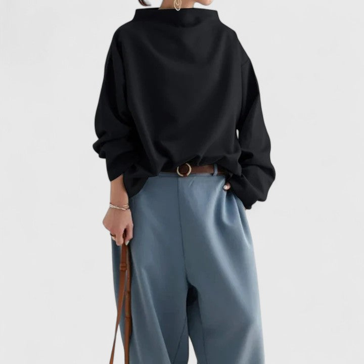 Britney | High-Neck Relaxed Fit Top