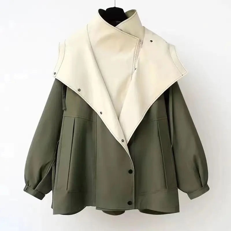 Marlow | Contrast Hooded Oversized Windbreaker Jacket