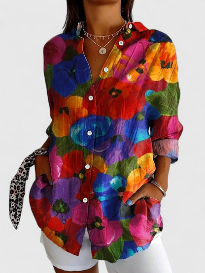Anica | Colourful Print Relaxed Fit Blouse