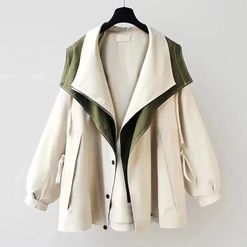 Marlow | Contrast Hooded Oversized Windbreaker Jacket