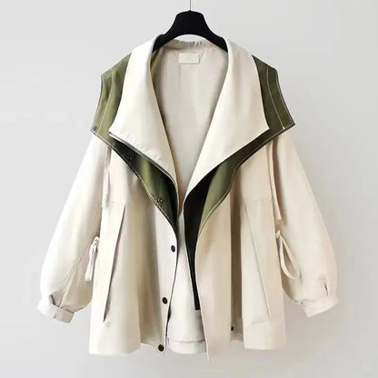 Marlow | Contrast Hooded Oversized Windbreaker Jacket
