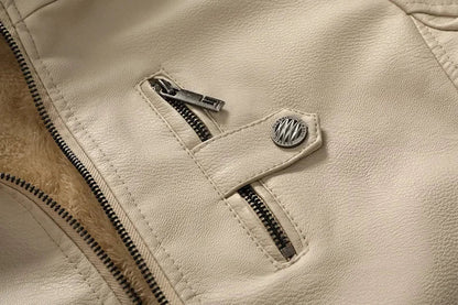 Crispin | Hooded Leather Jacket with Wool-Lined Interior
