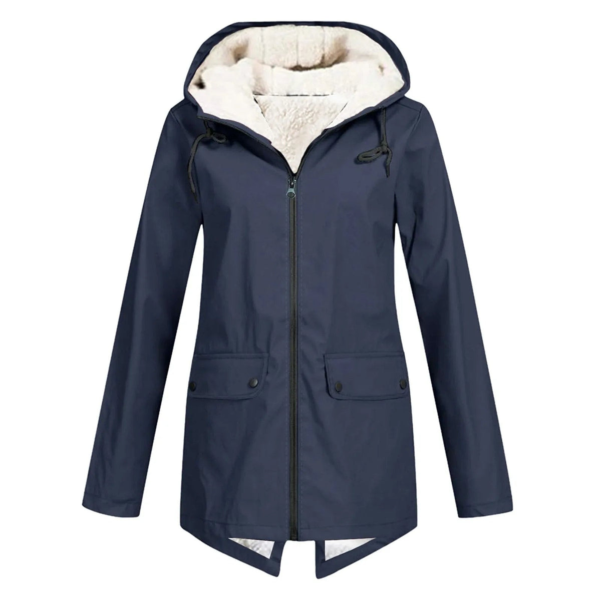 Harper | Waterproof Sherpa-Lined Hooded Rain Jacket