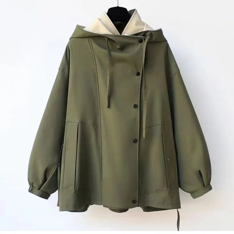 Marlow | Contrast Hooded Oversized Windbreaker Jacket