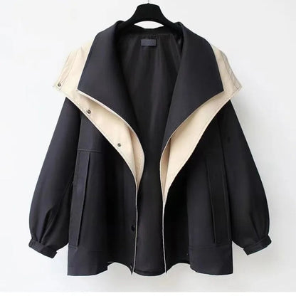 Marlow | Contrast Hooded Oversized Windbreaker Jacket