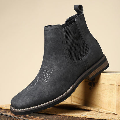 Barnabas | Slip-On Leather Chelsea Boots with Elastic Sides