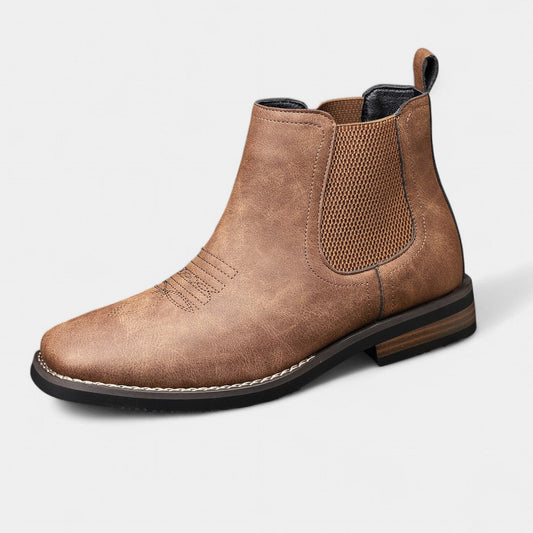 Barnabas | Slip-On Leather Chelsea Boots with Elastic Sides