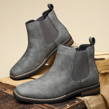 Barnabas | Slip-On Leather Chelsea Boots with Elastic Sides