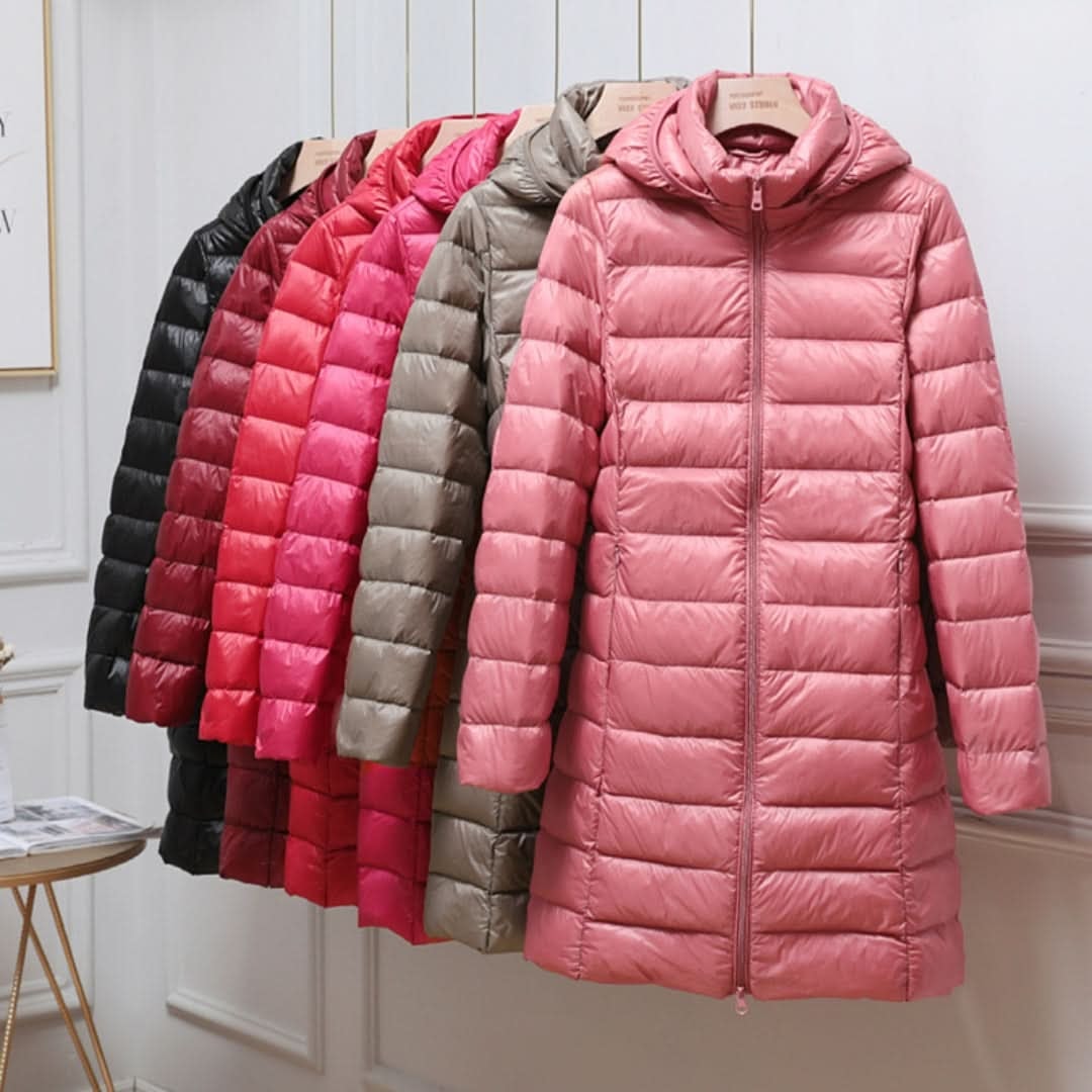 Aveline | Ultralight Hooded Longline Down Puffer Coat