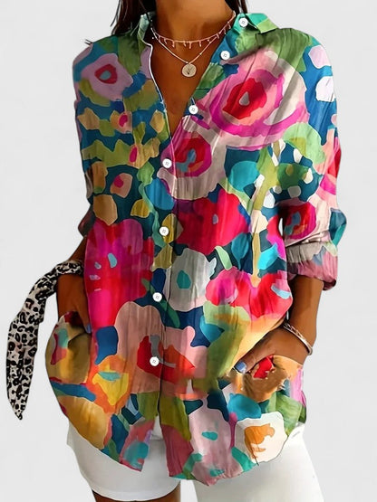 Anica | Colourful Print Relaxed Fit Blouse