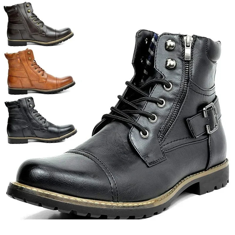 Julian | Lace-Up Leather Ankle Boots