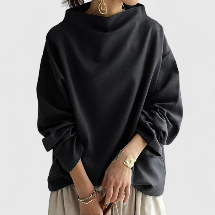 Britney | High-Neck Relaxed Fit Top
