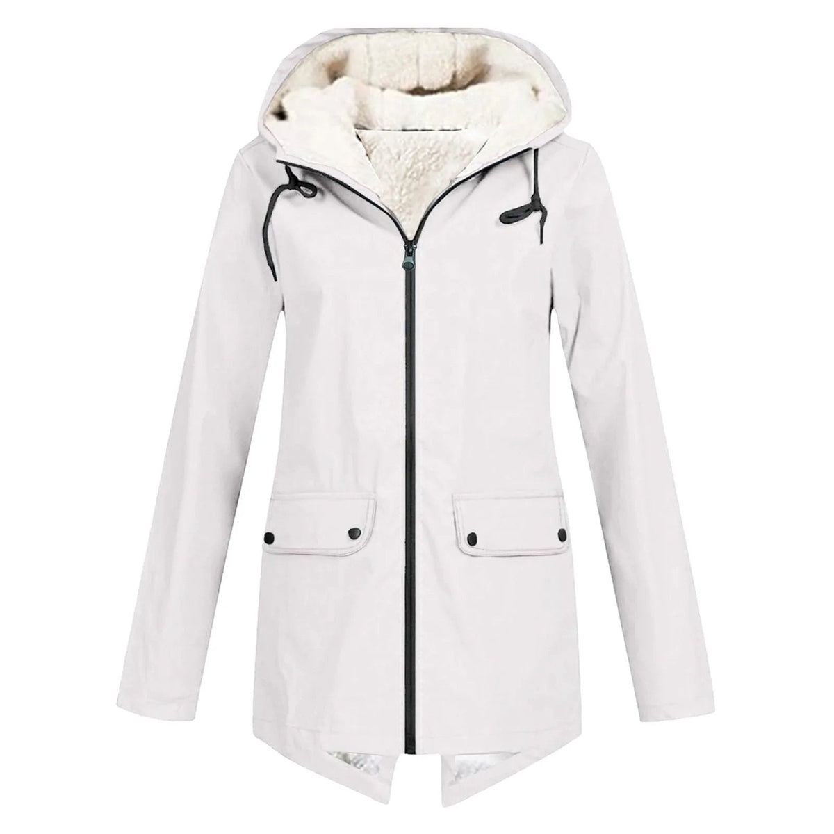 Harper | Waterproof Sherpa-Lined Hooded Rain Jacket