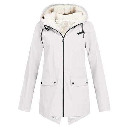Harper | Waterproof Sherpa-Lined Hooded Rain Jacket