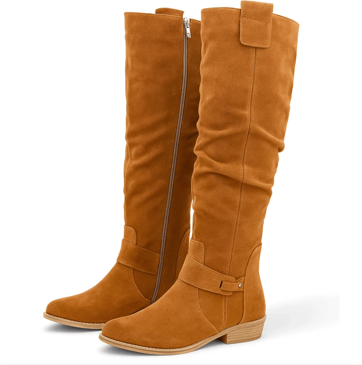 Aldridge | Suede Buckle Knee-High Riding Boots