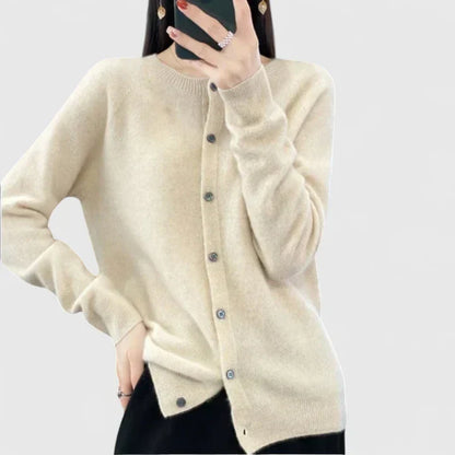 Lyxandria | O-Neck Single-Breasted Winter Cardigan