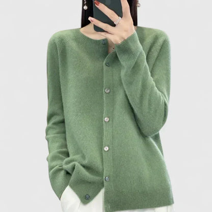 Lyxandria | O-Neck Single-Breasted Winter Cardigan