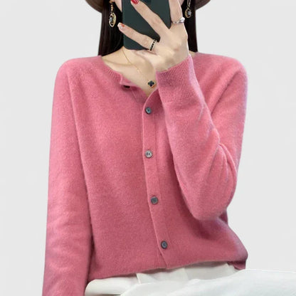 Lyxandria | O-Neck Single-Breasted Winter Cardigan