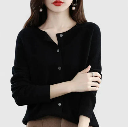 Lyxandria | O-Neck Single-Breasted Winter Cardigan
