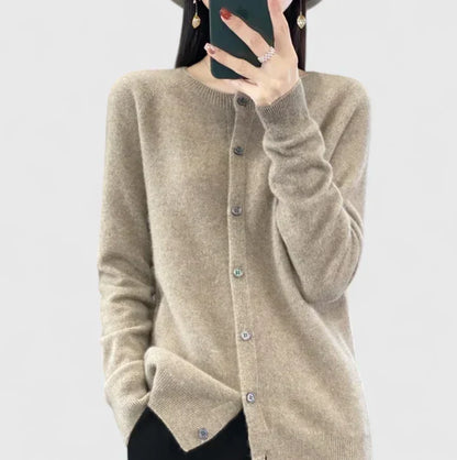 Lyxandria | O-Neck Single-Breasted Winter Cardigan