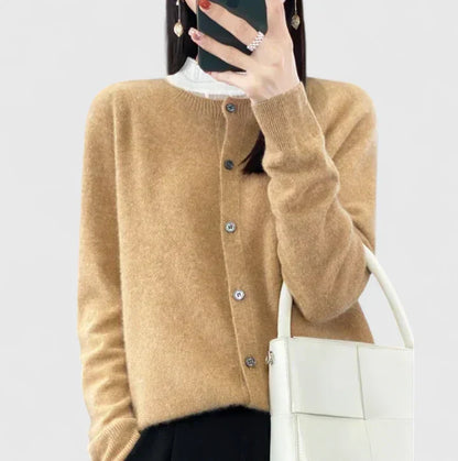 Lyxandria | O-Neck Single-Breasted Winter Cardigan