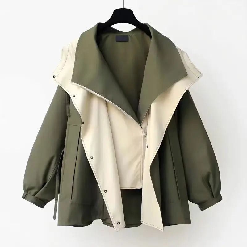 Marlow | Contrast Hooded Oversized Windbreaker Jacket