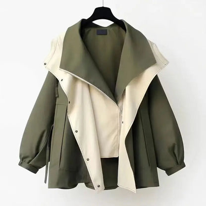 Marlow | Contrast Hooded Oversized Windbreaker Jacket